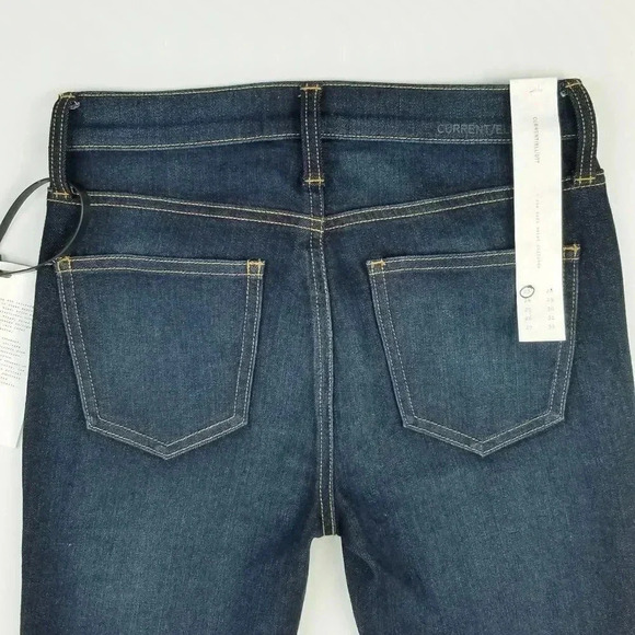 Current Elliott 23X27 The High Waist Stiletto Blue Denim The Bay Strip C Jeans - Picture 6 of 12
